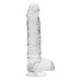 6 Inch Realistic Dildo With Balls - Translucent 6 Inch Realistic Dildo With Balls - Translucent