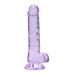 7 Inch Realistic Dildo With Balls - Purple