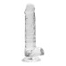 7 Inch Realistic Dildo With Balls - Translucent 7 Inch Realistic Dildo With Balls - Translucent