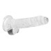 7 Inch Realistic Dildo With Balls - Translucent 7 Inch Realistic Dildo With Balls - Translucent