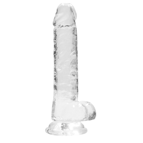 7 Inch Realistic Dildo With Balls - Translucent 7 Inch Realistic Dildo With Balls - Translucent