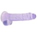 8 Inch Realistic Dildo With Balls - Purple