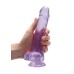 8 Inch Realistic Dildo With Balls - Purple