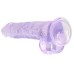 8 Inch Realistic Dildo With Balls - Purple