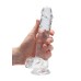 8 Inch Realistic Dildo With Balls - Translucent