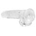 8 Inch Realistic Dildo With Balls - Translucent