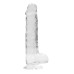 8 Inch Realistic Dildo With Balls - Translucent