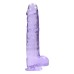 9 Inch Realistic Dildo With Balls - Purple
