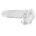 9 Inch Realistic Dildo With Balls - Translucent 9 Inch Realistic Dildo With Balls - Translucent