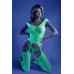 Supersonic Mosaic Bodystocking - One Size- Neon  Green