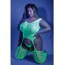 Supersonic Mosaic Bodystocking - Queen - Neon  Green