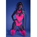 No Promises Teddy Bodystocking - One Size - Neon  Pink