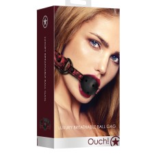 Breathable Luxury Ball Gag - Burgundy Breathable Luxury Ball Gag - Burgundy