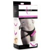 Double Charmer Silicone Double Dildo With Harness - Purple