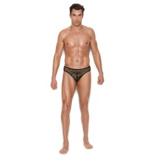 Men's Fishnet Thong Back Brief - Large/xlarge - Black Men's Fishnet Thong Back Brief - Large/xlarge - Black