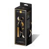 Secret Kisses - 7 Inch Handblown Double Ended Dildo - Black