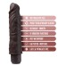 Dr. Skin Silicone - Dr. David - 8 Inch Vibrating  Dildo - Brown