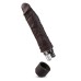 Dr. Skin Silicone - Dr. David - 8 Inch Vibrating  Dildo - Brown