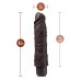 Dr. Skin Silicone - Dr. David - 8 Inch Vibrating  Dildo - Brown
