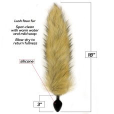 Foxy Fox Tail Silicone Butt Plug - Gold