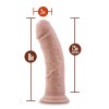 Dr. Skin Plus - 8 Inch Thick Posable Dildo - Vanilla