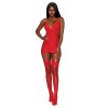 Garter Slip and G-String - One Size - Lipstick Red