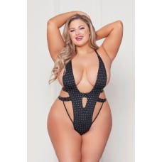 Gold Metallic Studded Teddy - Queen - Black Gold Metallic Studded Teddy - Queen - Black