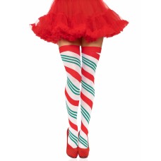 Holiday Ribbon Thigh High - Swirl Holiday Ribbon Thigh High - Swirl
