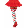 Holiday Ribbon Thigh High - Swirl