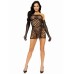 2 Pc Hardcore Net Tube Dress With Gloves - One Size - Black 2 Pc Hardcore Net Tube Dress With Gloves - One Size - Black