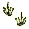 Fuck You Glow in the Dark Skeleton Hand Nipple Cover Pasties