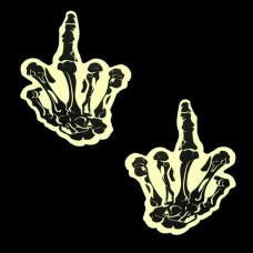 Fuck You Glow in the Dark Skeleton Hand Nipple Cover Pasties Fuck You Glow in the Dark Skeleton Hand Nipple Cover Pasties