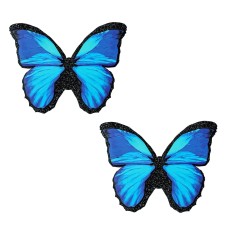 Beautiful Blue Black Glitter Butterfly Nipple Cover Pasties Beautiful Blue Black Glitter Butterfly Nipple Cover Pasties