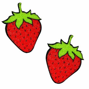 Juicy Strawberry Glitter Nipple Cover Pasties Juicy Strawberry Glitter Nipple Cover Pasties
