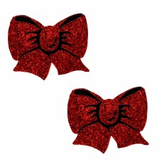 Ravish Me Red Glitter Bow Nipple Cover Pasties Ravish Me Red Glitter Bow Nipple Cover Pasties