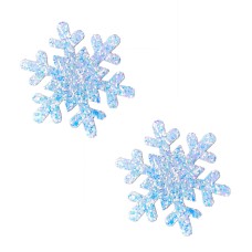 Super Sparkle White Chunky Glitter Snowflake Nipple Cover Pasties Super Sparkle White Chunky Glitter Snowflake Nipple Cover Pasties