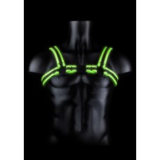 Bonded Leather Buckle Harness - Large/xlarge - Glow in the Dark Bonded Leather Buckle Harness - Large/xlarge - Glow in the Dark