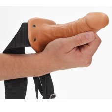 Hollow Strap-on Without Balls 6 Inch - Tan Hollow Strap-on Without Balls 6 Inch - Tan