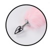 Foxy Tail - Light Up Faux Fur Butt Plug - Pink Plug - Pink