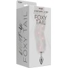 Foxy Tail - Light Up Faux Fur Butt Plug - White Plug - White