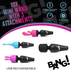 Bang - 10x Mini Wand With 3 Attachments Bang - 10x Mini Wand With 3 Attachments