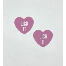 Lick It Light Pink Candy Heart Pasties Lick It Light Pink Candy Heart Pasties