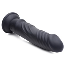 E-Stim and Vibrating Dildo With Remote - Black E-Stim and Vibrating Dildo With Remote - Black