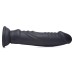 E-Stim and Vibrating Dildo With Remote - Black