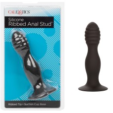 Silicone Ribbed Anal Stud - Black Silicone Ribbed Anal Stud - Black