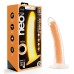 Neo Elite Glow in the Dark - Lavo - 7 Inch Silicone Dual Density Dildo - Neon Orange
