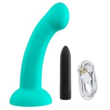 Ergo Super Flexi I Dong Soft and Flexible Liquid Silicone With Vibrator - Teal Ergo Super Flexi I Dong Soft and Flexible Liquid Silicone With Vibrator - Teal