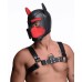 Spike Neoprene Puppy Hood - Red Spike Neoprene Puppy Hood - Red