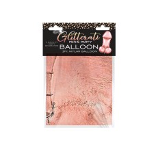 Glitterati Penis Party Balloon - Rose Gold