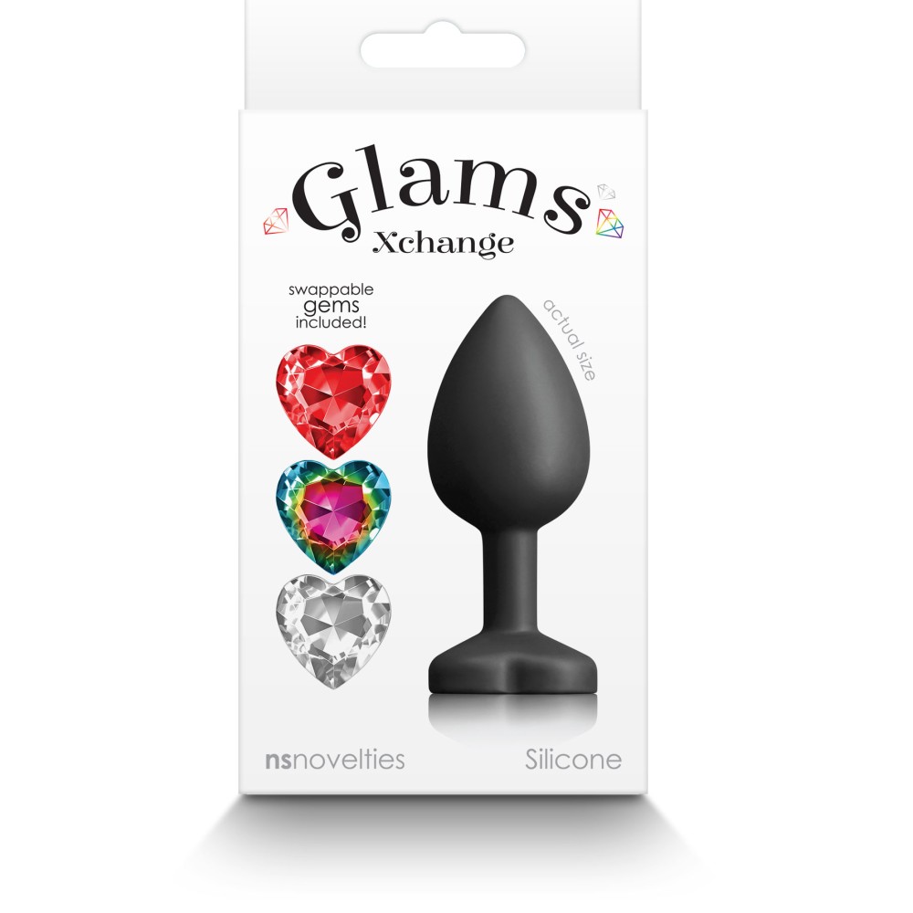 Glams Xchange Heart - Small - Black